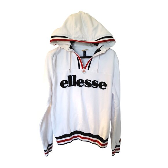 ELLESSE Women's Retro Stripe Zip Hoodie - Size Large - Picture 3 of 5
